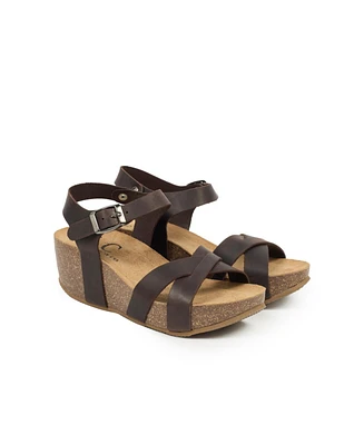 Crossover Wedge Sandal