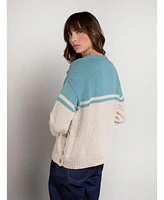 Celtic & Co. Women's Slub Yarn Colourblock Sweater