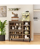 Shoe Storage Cabinet with Flip-Up Doors – Clear Panels and Adjustable Tiers for Versatile Organization