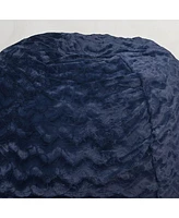 5ft Faux Fur Bean Bag Chair for Adults and Kids with Washable Cover Shredded Memory Foam Large Comfy Lounger for Bedroom Living Room or Dorm-The Pop H