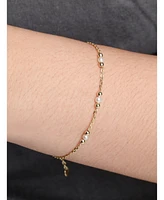 Devata Freshwater Pearl Chain Bracelet in 14K Gold, 6.5 in adj to 7.5 in, approx. 2.1 grams.