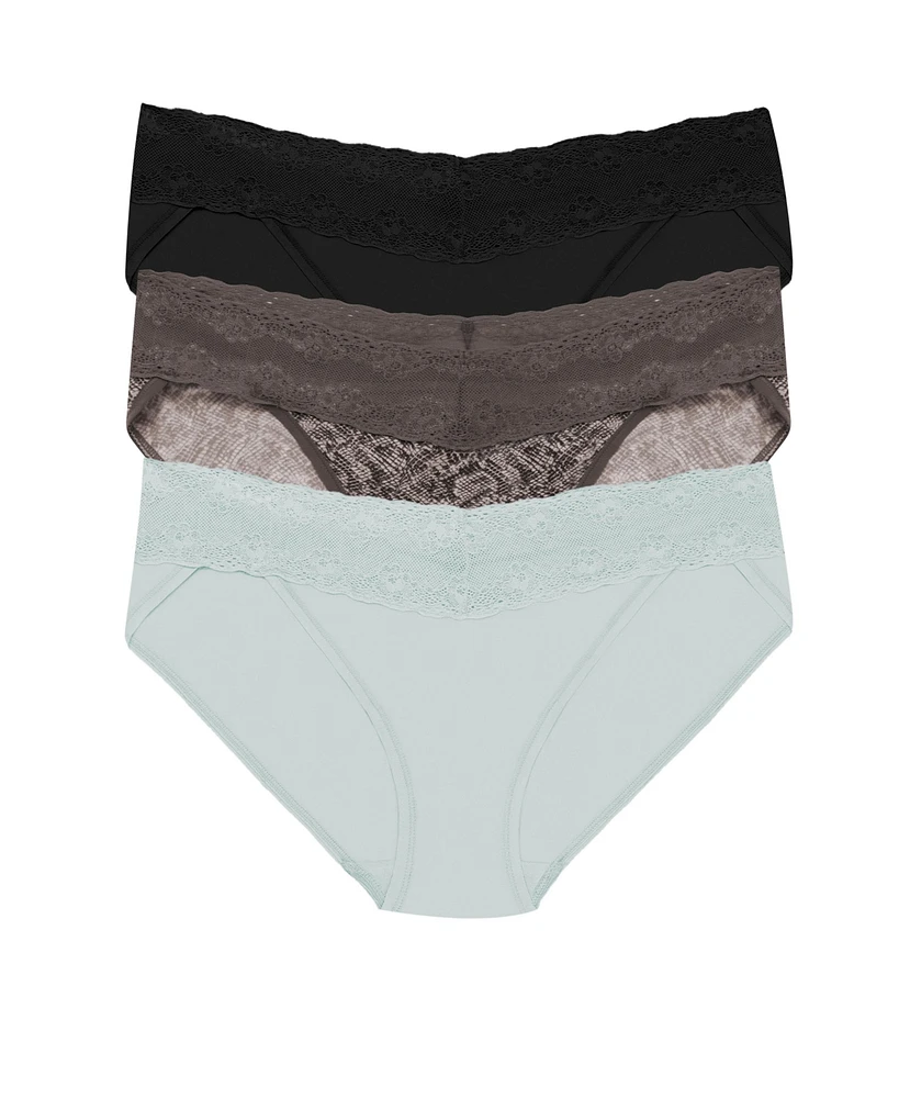 Natori Women's Bliss Perfection One V-Kini 3-Pack