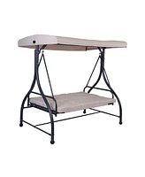 3 Seats Converting Outdoor Swing Canopy Hammock with Adjustable Tilt
