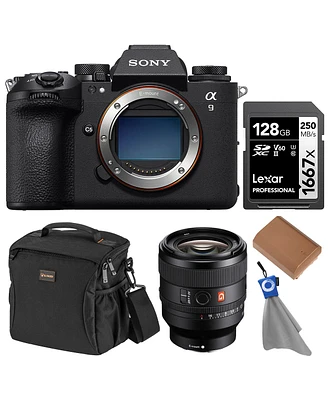 Sony Alpha a9 Iii Mirrorless Camera with Fe 50mm f/1.4 Gm Lens, Bundle with 128GB Memory Card, Battery and Bag