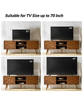 Mid century Modern Pierre Tv Stand with Flared Legs