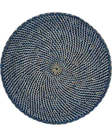 Saro Lifestyle Textured Rattan Placemats, 15" Round