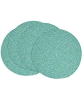 Saro Lifestyle Stripe of Mint Placemats, 15" Round