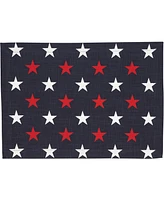 Saro Lifestyle Patriotic Americana Cotton Stars Placemats, 14" x 20"