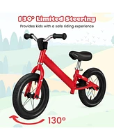 12 Inch Toddler Balance Bike with Height Adjustable Handlebar and Seat