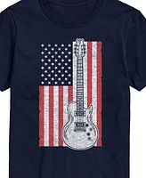 Airwaves Men's American Flag Guitar Short Sleeve T-Shirt