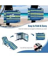 5-Position Outdoor Folding Chaise Lounge Chair