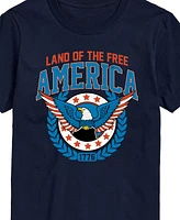 Airwaves Men's Americana Land of The Free Short Sleeve T-Shirt