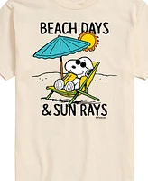 Airwaves Men's Peanuts Beach Days Sun Ray Short Sleeve T-Shirt