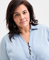 Style & Co Plus Denim Dress, Exclusively at Macy's