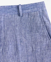 Club Room Men's Linen Cross-Dye Pants, Created for Macy's