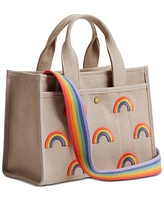 Coach Cargo Tote Bag 26 With Rainbow