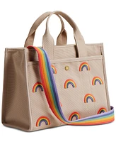 Coach Cargo Tote Bag With Rainbow
