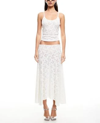 Lioness Womens Tidal Camisole Top Asymmetric Midi Skirt