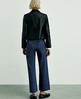 Mango Women's Catherin Culotte High-Rise Jeans