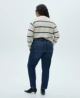Mango Women's New Mom Comfort High-Rise Jeans