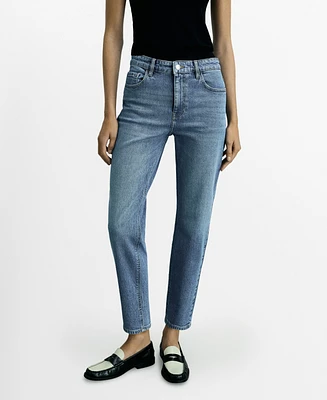 Mango Women's New Mom Comfort High-Rise Jeans