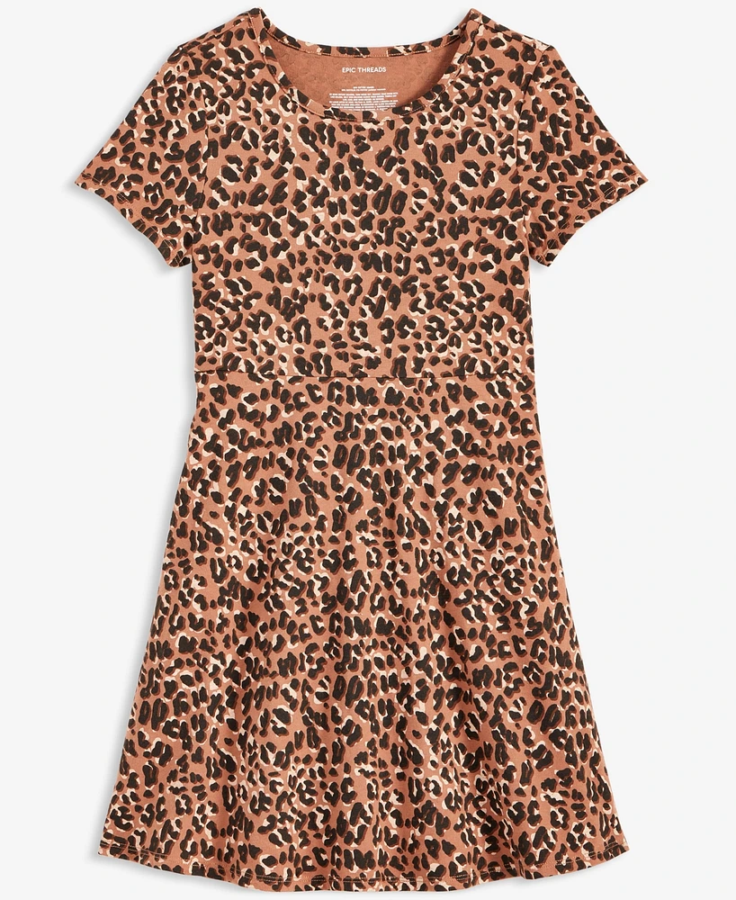 Epic Threads Little & Big Girls Animal-Print Skater Dress, Exclusively at Macy's