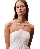 Calvin Klein Jeans Women's Cotton Twill Halter Dress