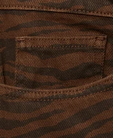 Mango Women's Zebra Print Straight-Fit Jeans