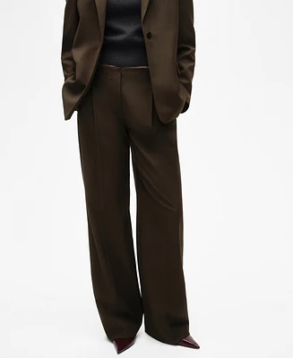 Mango Women's Wide Leg Suit Pants