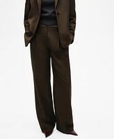 Mango Women's Wide Leg Suit Pants