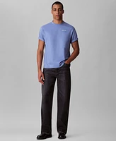 Calvin Klein Men's Relaxed Fit Short Sleeve Flower Applique Crewneck T-Shirt