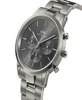 Daniel Wellington Unisex Chronograph Black Stainless Steel Watch, 42mm