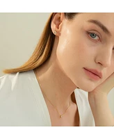 Sterling Silver 18k Gold Plated Karina Crystal Pendant Necklace
