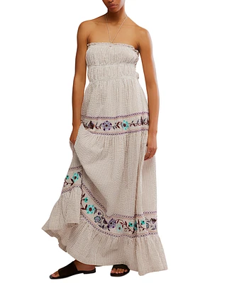 Free People Women's Kalani Striped Cotton Maxi Dress