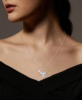 Disney Cubic Zirconia Lilo and Stitch Pendant Necklace