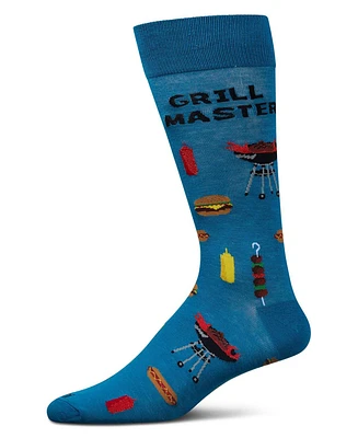 MeMoi Men's Grill Master Rayon Crew Socks