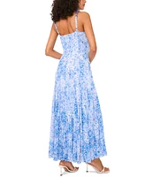 CeCe Women's Godet Chainlink-Strap Sleeveless Dress