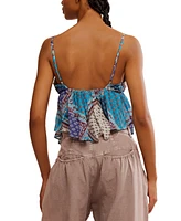 Free People Women's Alix Printed V-Neck Sleeveless Top
