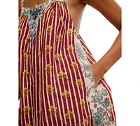 Free People Women's Port Au Prince Printed Cotton Sleeveless Romper