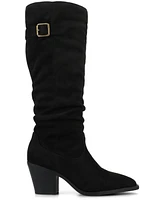 Journee Collection Women's Kaleah Pointed Toe Comfort Slouchy Boots