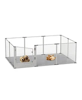 Bingopaw Transparent Pet Pen with Mat for Dog/Cat/Rabbit Litter Box