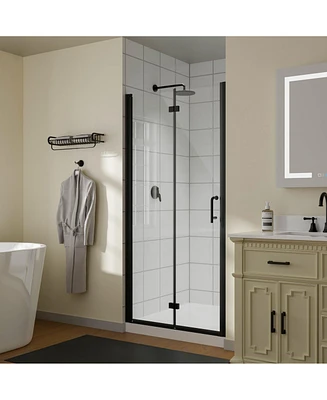 Zachvo Pivot Frameless Shower Door with Clear Glass for Bathroom