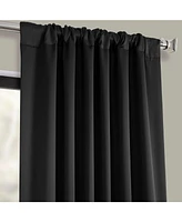 Half Price Drapes Jet Black Room Darkening Curtain