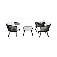 Belmi 4PC Rope Living Set