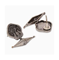 Sohi Women's Oxidised Stud Earrings