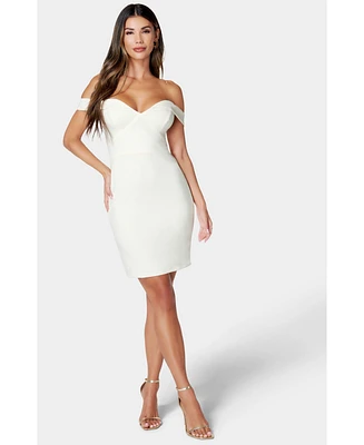Bebe Women's Off Shoulder Knit Dress