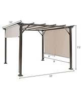 Heavy Duty Metal Frame Patio Shelter – Outdoor Furniture Cover for Garden and Porch