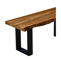 Solid Wood Dining Bench for Kitchen Table or Entryway Seating