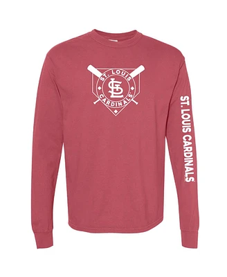Soft As A Grape Women's Red St. Louis Cardinals Pigment Dye Long Sleeve T-Shirt