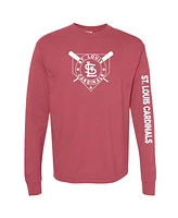 Soft As A Grape Women's Red St. Louis Cardinals Pigment Dye Long Sleeve T-Shirt